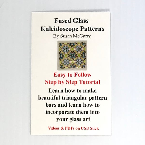 Fused Glass Kaleidoscope Patterns on USB Flash Drive