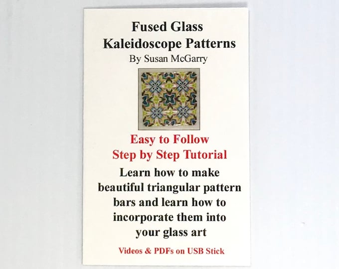 Fused Glass Kaleidoscope Patterns on USB Flash Drive