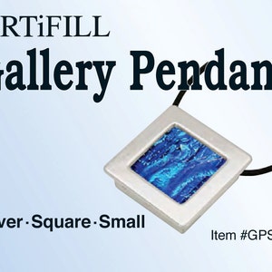 Gallery Pendant: Silver - Square - Small (8mm deep) #GPSSS