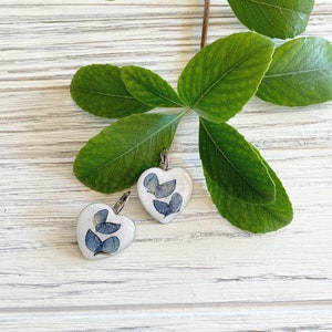 Real flowers jewelry Bluebonnet jewelry Bluebonnet earrings