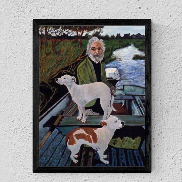 12x16" Goodfellas Movie Poster - Painting of Old Man with Dogs Done by Tommy's Mother