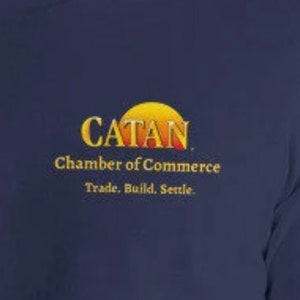 Settlers of Catan Funny T-Shirt - Catan Chamber of Commerce, Trade Build Settle - Unisex Catan Tshirt