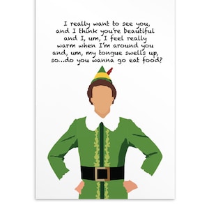 Carte postale Elfe - Buddy The Elf - Carte de Noël - Will Ferrell