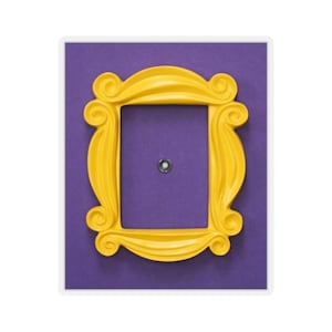 Friends Picture Frame Sticker - Iconic Purple Door Peephole Picture Frame From Friends