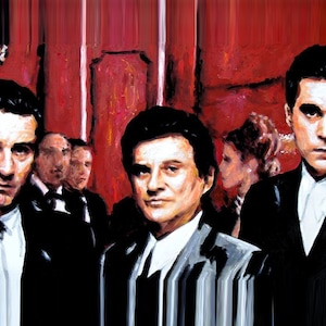18X24&quot; Goodfellas Movie Poster - Print of Painting of Jimmy (Robert De Niro), Tommy (Joe Pesci), and Henry (Ray Liotta)
