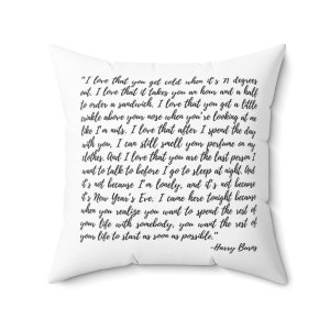 When Harry Met Sally Pillow - &quot;I love the way you...&quot; Quote - Billy Crystal and Meg Ryan