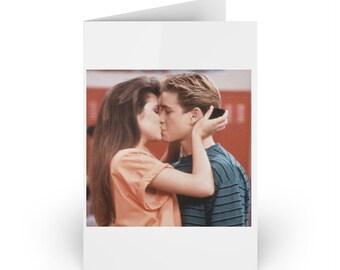 Zack and Kelly Greeting Cards - Saved By The Bell Greeting Cards - Zack Morris and Kelly Kapowski (1 or 10 pcs)