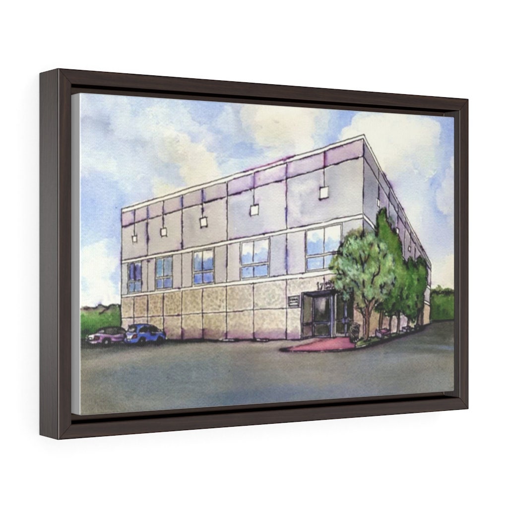 Pam Beesly Office Building Watercolor Painting Poster Dunder Mifflin Paper  Company Inc. Gift Poster for Sale by MyPartyShirt