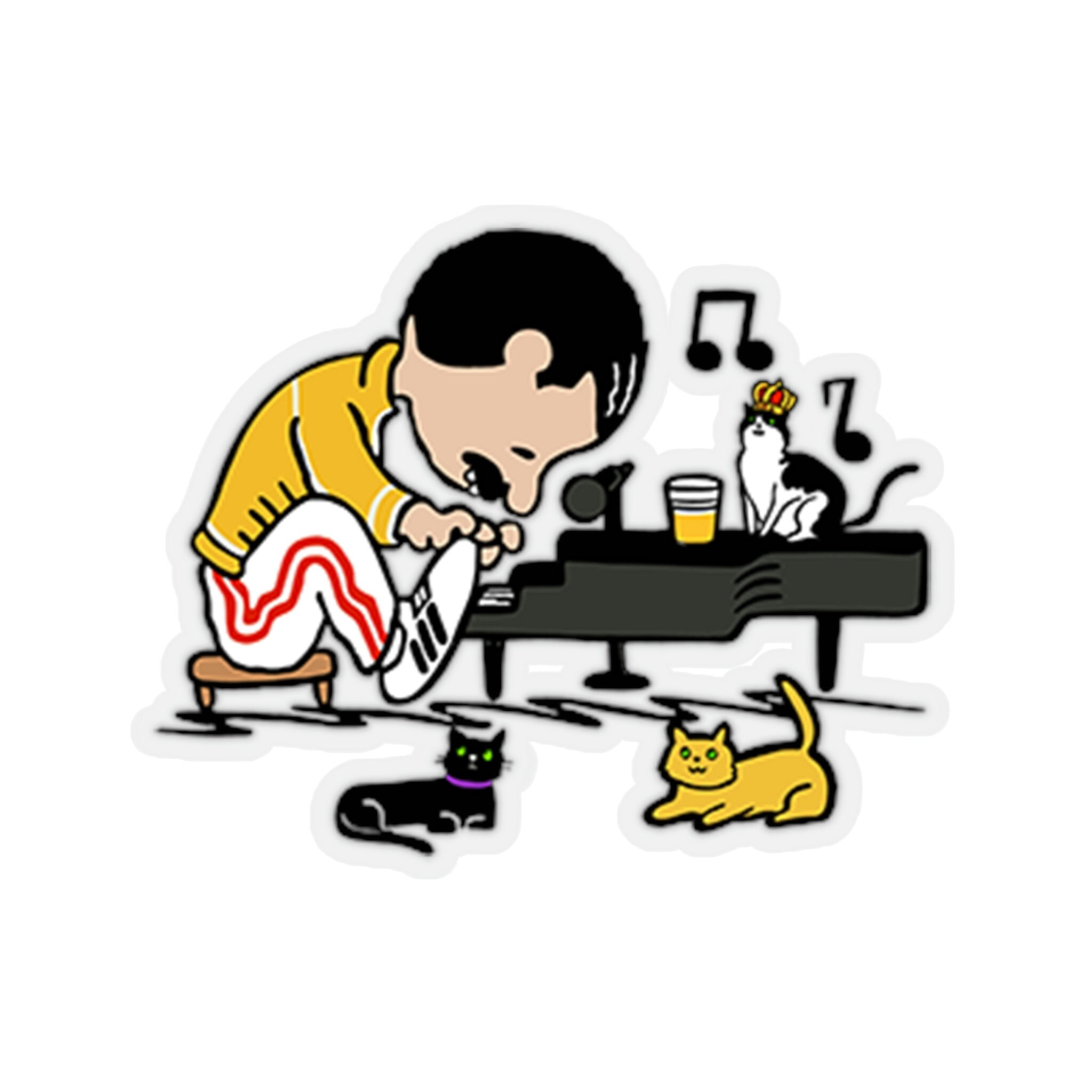 Freddie Mercury Charlie Brown Laptop Sticker Etsy
