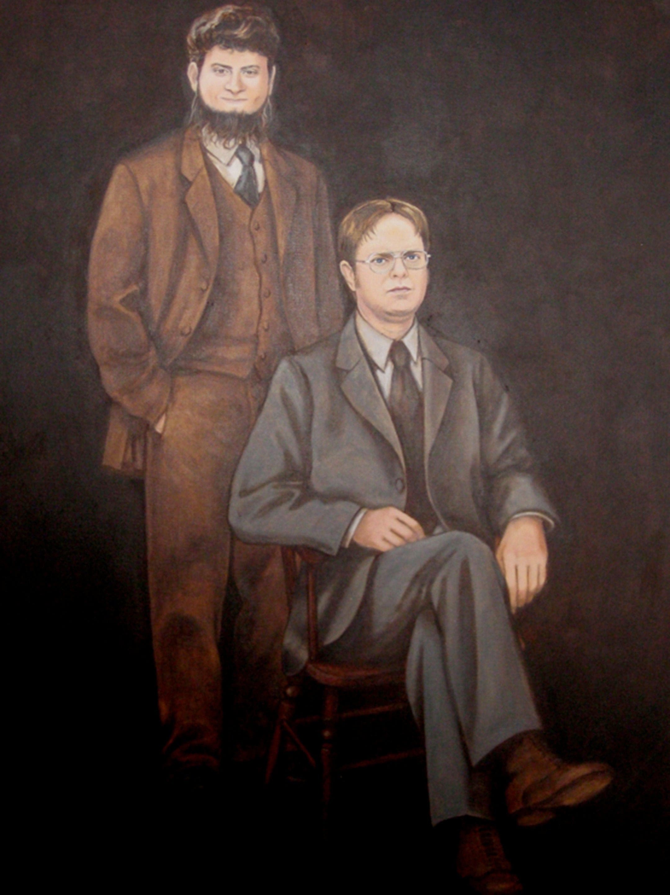The Office Poster Portrait of Dwight Schrute and Mose Etsy
