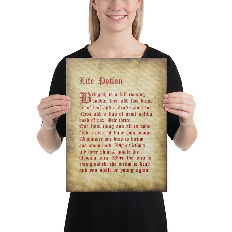 Hocus Pocus Life Potion Canvas Print Hocus Pocus Movie | Etsy