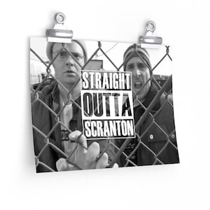 The Office Wall Art - Straight Outta Scranton - Electric City Mock Album Cover - 8x11&quot; poster print