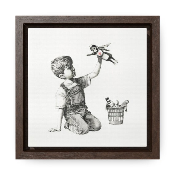 Banksy Game Changer - Framed Canvas - Honoring Nurses and