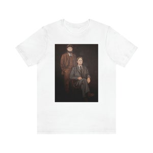 The Office T-Shirt - Dwight and Mose Painting - Dwight Schrute and Mose Portrait T-Shirt