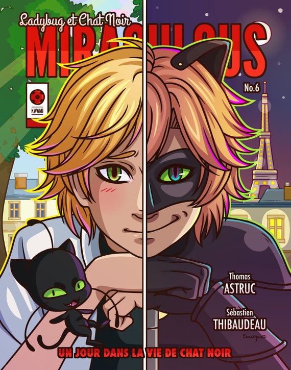 Miraculous Ladybug A Day In The Life Of Cat Noir Comic Book Poster 11x14 Or New Mini Print Size