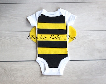 Baby Bee bodysuit Baby Halloween outfit Baby Bee costume baby costume baby Halloween costume