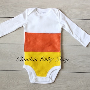 Baby Halloween Candy Corn Kostüm Outfit Baby Body Baby Halloween Kostüm Candy Corn Body Baby