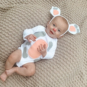 Halloween Piggy Costume Baby Pig Costume Baby outfit con fascia Baby animal Halloween Fascia piccolo maialino Costume 3 piggies Costume