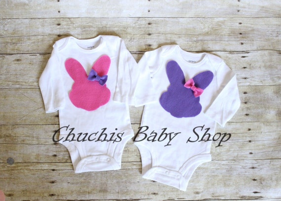 Easter Bunny Onesie Baby Girl Bow Tie Outfit Easter Onesie Etsy