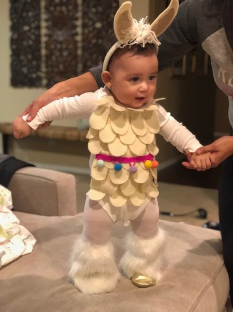 Baby Halloween Llama Costume Outfit With a Headband Baby Llama - Etsy
