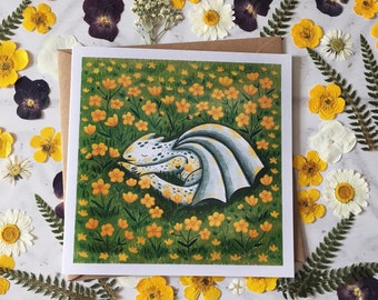 Buttercup The Dragon - Greeting Card / Blank Card / Cute Mythical Creature