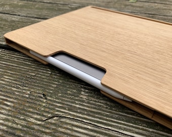 iPad Pro real wood case made from local oak