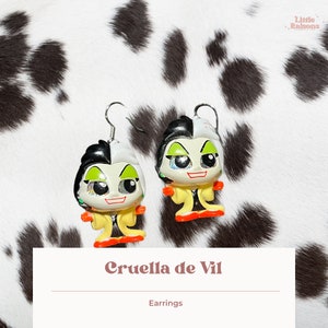 Doorable Cruella De Vil Earrings Halloween Stocking Stuffer