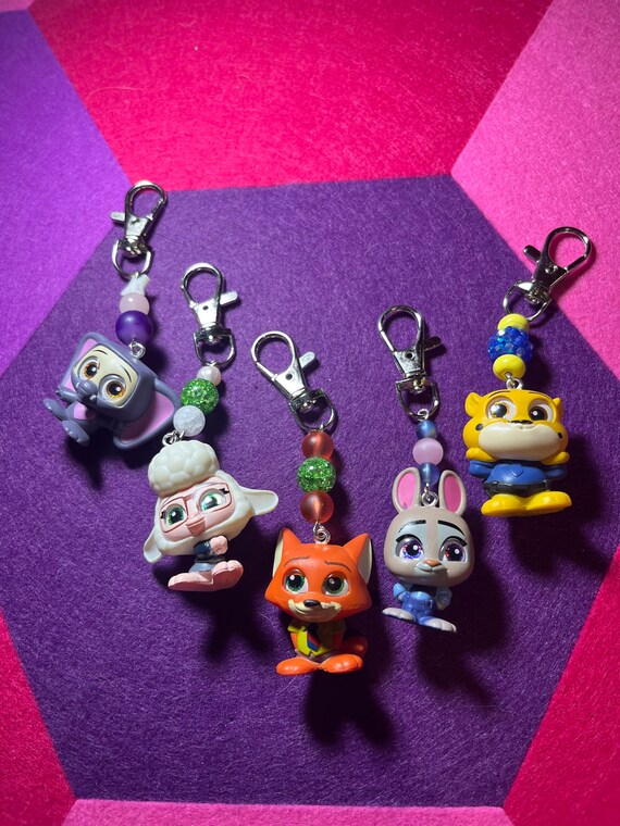 Zootopia Judy Hopps Nick Wild Cute Funny Keychains Cartoon llavero