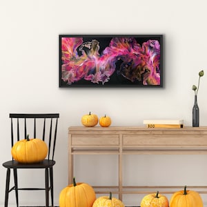 Vibrant Dutch Pour Abstract Art | One of a Kind Painting on Canvas | Fluid Acrylic Artwork for Home Holiday & Office Decor