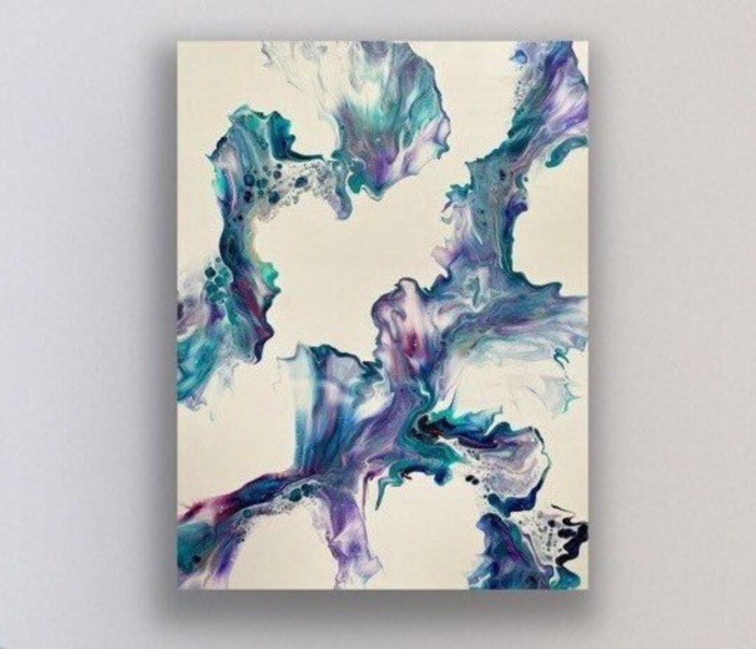 Fluid Acrylic Blow Dryer Art Dutch Pour Canvas Painting Etsy