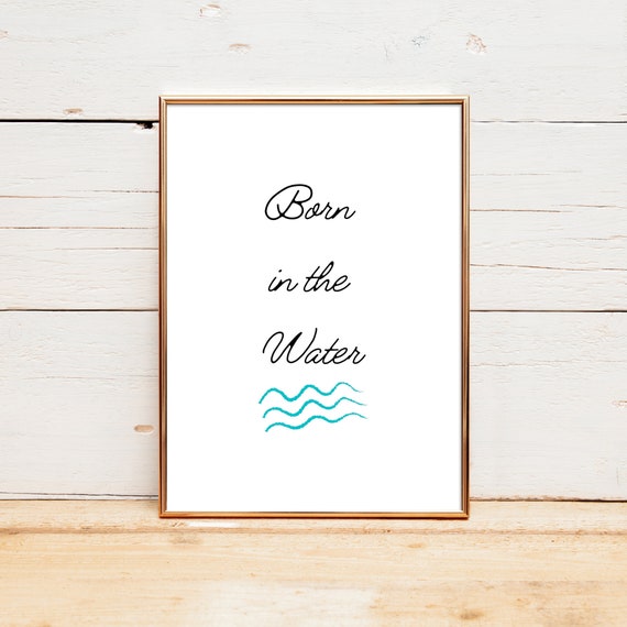 Born In The Water Water Birth Art 8 x 10 Art Print Digital | Etsy