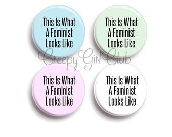 This Is What A Feminist Looks Like Pin Pack | Women's Rights Equality Gender Equality The Future Is Female Angry Feminist Pastel Badge