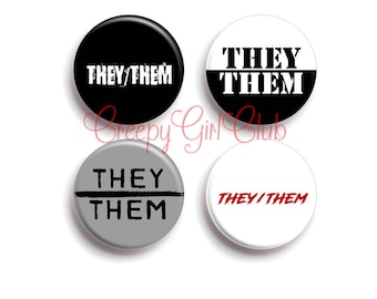 Choose Your Own Personal Pronoun Pin Pack: He/Him, She/Her, They/Them