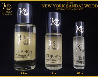 Type New York Sandalwood perfume in oil for both 1/3oz 1oz 1.7oz