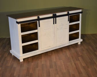 white rustic tv stand table rustic style solid wood barn door white sliding tv stand sideboard console pine tv stand etsy white rustic tv stand table rustic style solid wood barn door white sliding tv stand sideboard console pine tv stand etsy