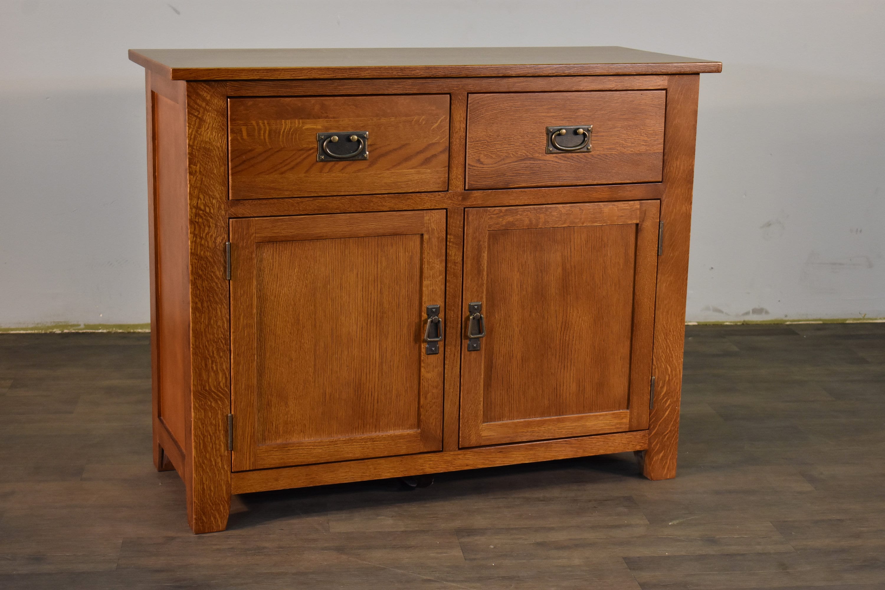 Mission Style Solid Oak Sideboard Buffet Entry Way Console Etsy