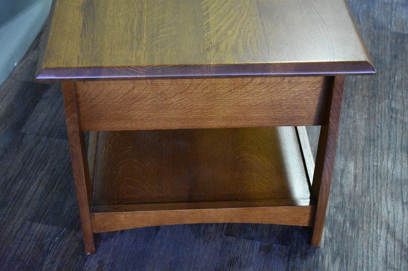 Mission Solid Quarter Sawn White Oak Coffee Table with One Big Etsy