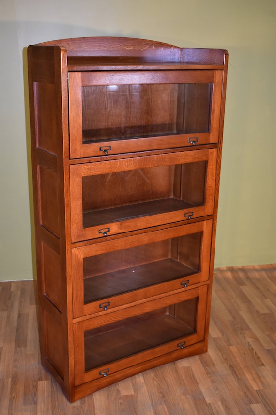 Mission Style Quarter Sawn White Oak 4 Stack Barrister Etsy