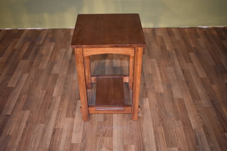 Mission Style Solid Oak end table / side Table Etsy