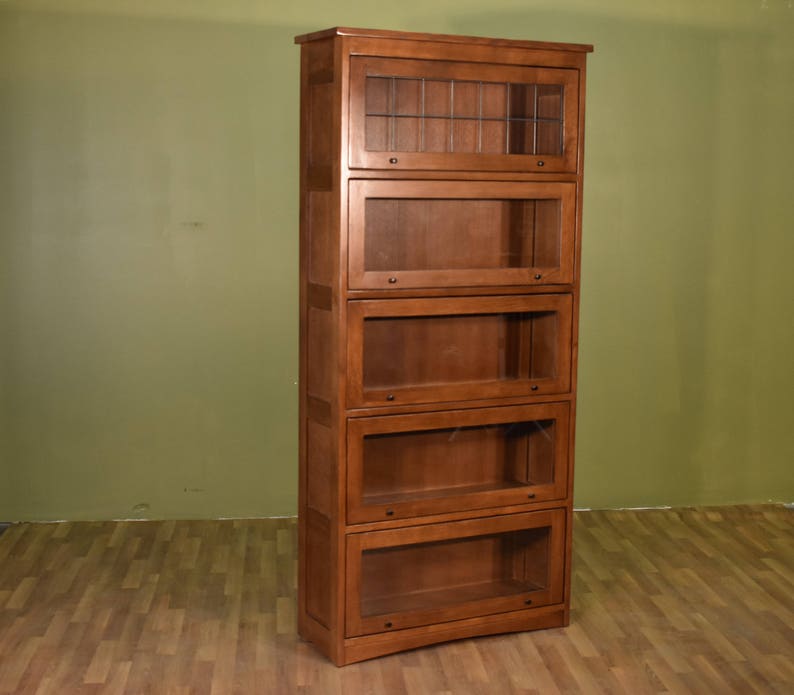 Mission Style Quarter Sawn White Oak 5 Stack Barrister Image 0