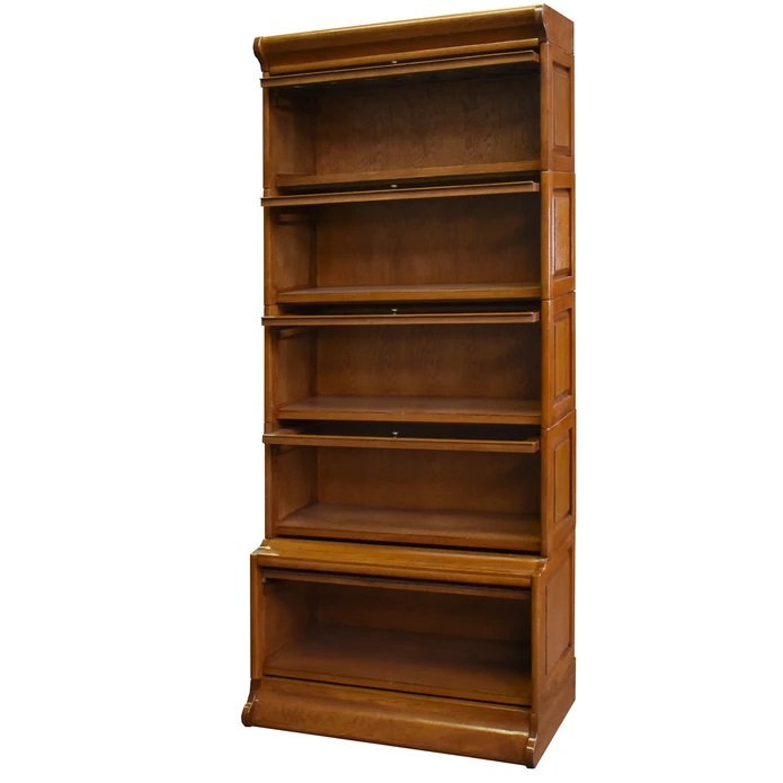 Mission Solid Oak 5 Stack Barrister Bookcase with Leaded Glass Etsy