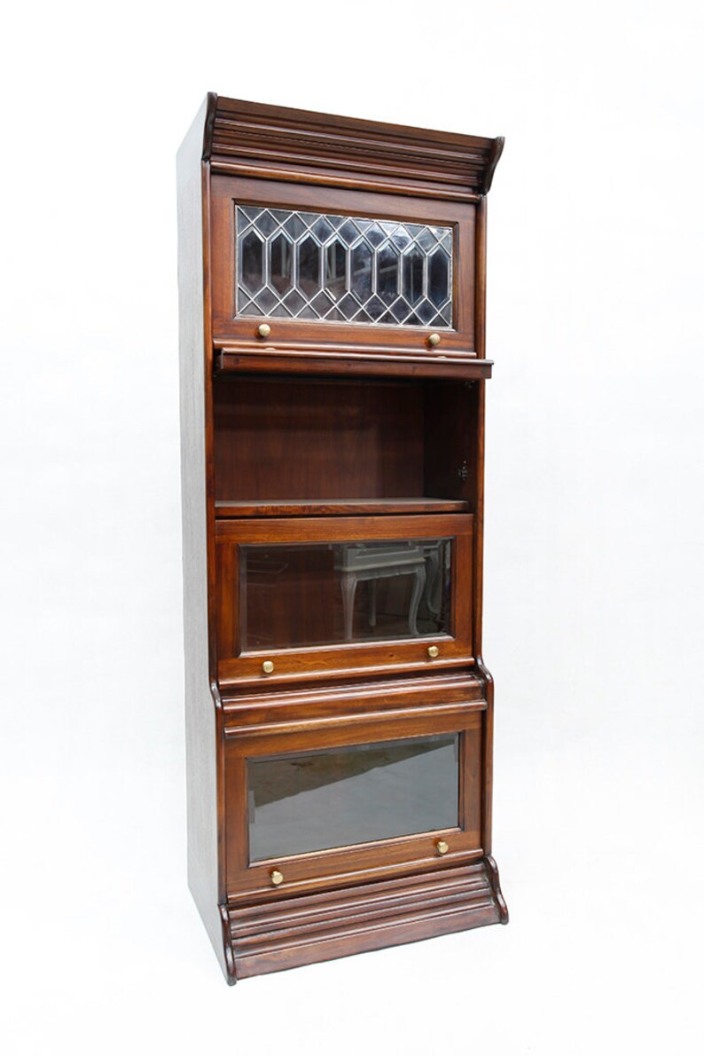 Mahogany Wood 4 Door 24 Wide Barrister Bookcase with Etsy