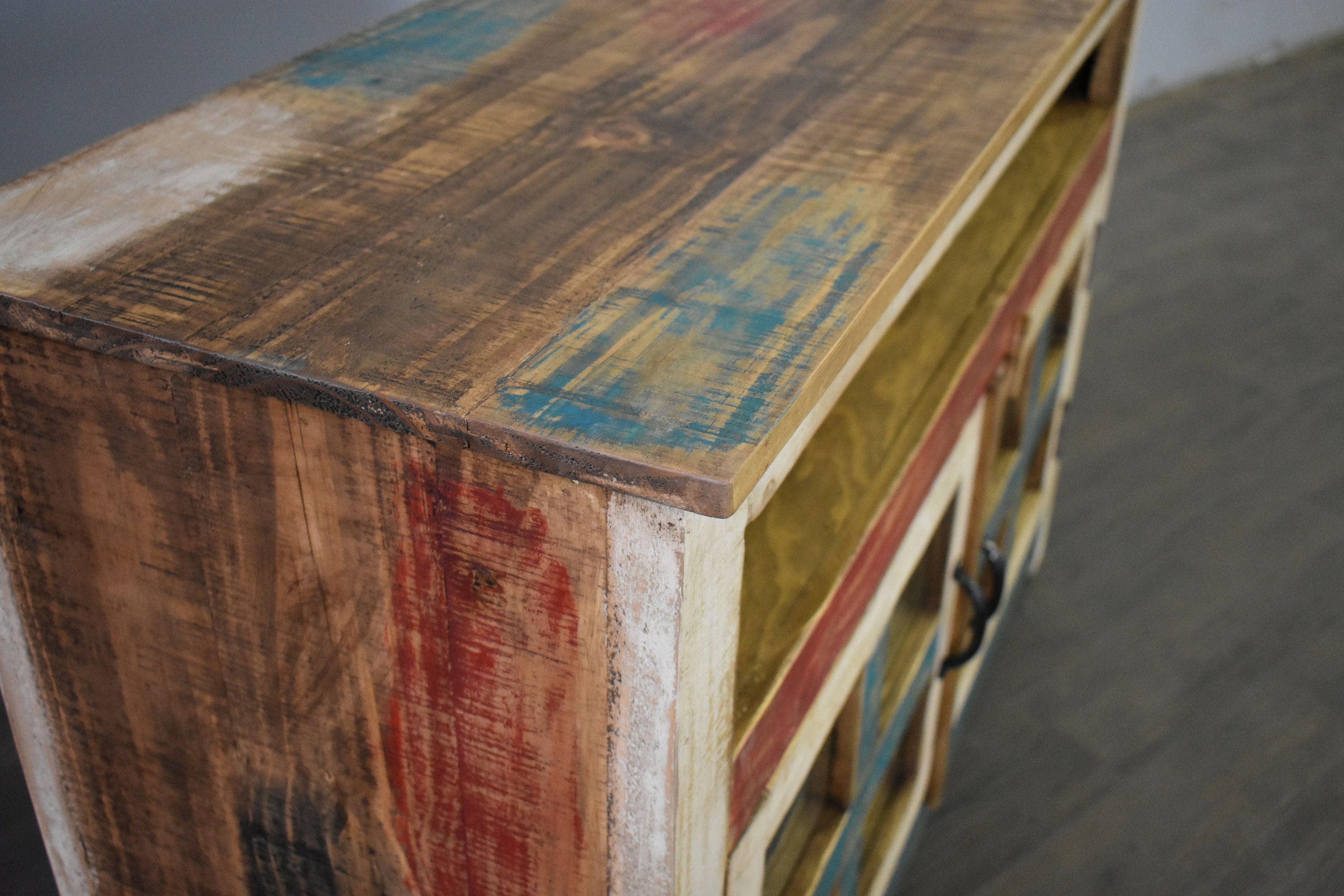 Rustic Farmhouse Style Solid Wood 45 Inch TV Stand / Media Etsy