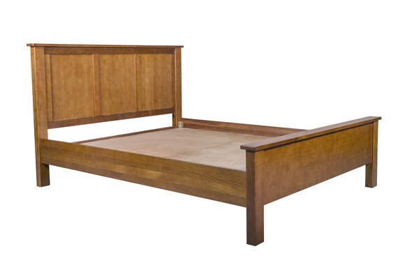 Arts And Crafts Mission Oak Panel Bed Queen Size