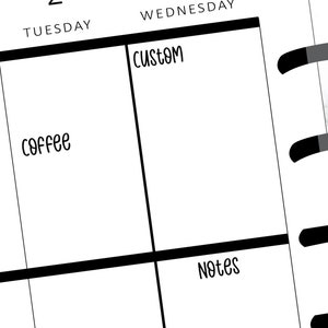 Name, Coffee, Notes, Custom Label Planner Stickers | Create Your Own Label | Script Print Text