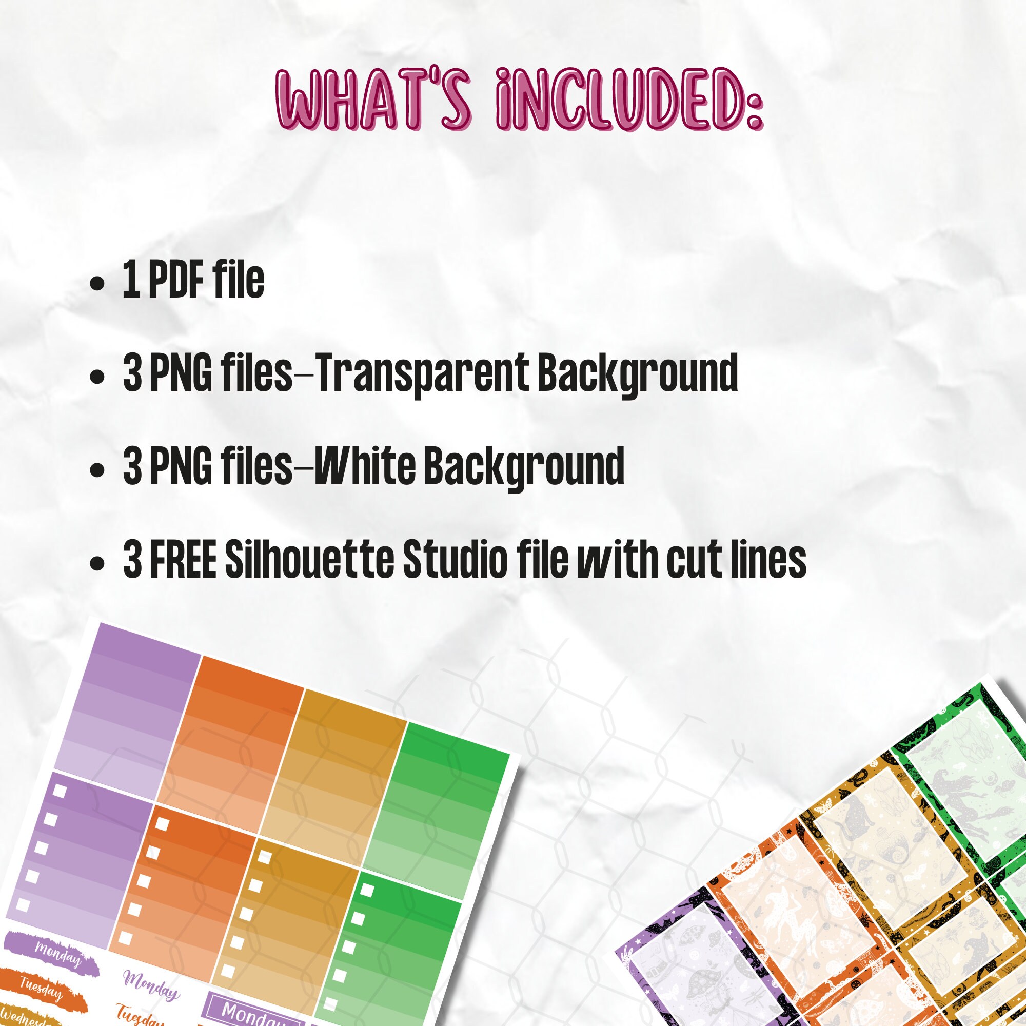 PRINTABLE *ONLY* Halloween October Fall Weekly Set | Vertical Planner ...