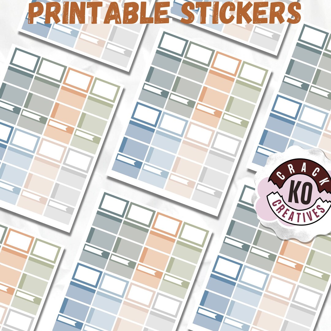 PRINTABLE *ONLY* Half Box Label Kit | Planner Stickers - Etsy
