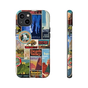 National Parks Phone Case, Camping Phone Case for iPhone, Galaxy, Android, Gift for Nature Lover or Traveler