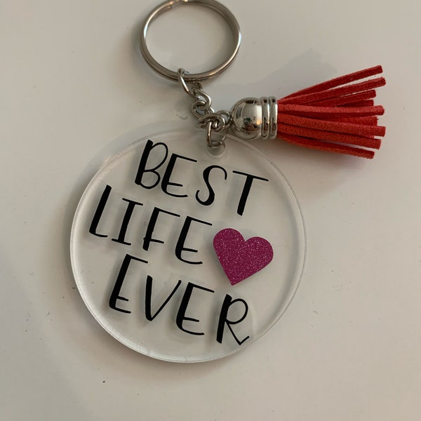 Best Life Ever Keychain/ Gift for Pioneer/ Gift for JW/ Pioneer School Gift/ Round Acrylic Keychain/ Custom Keychain/