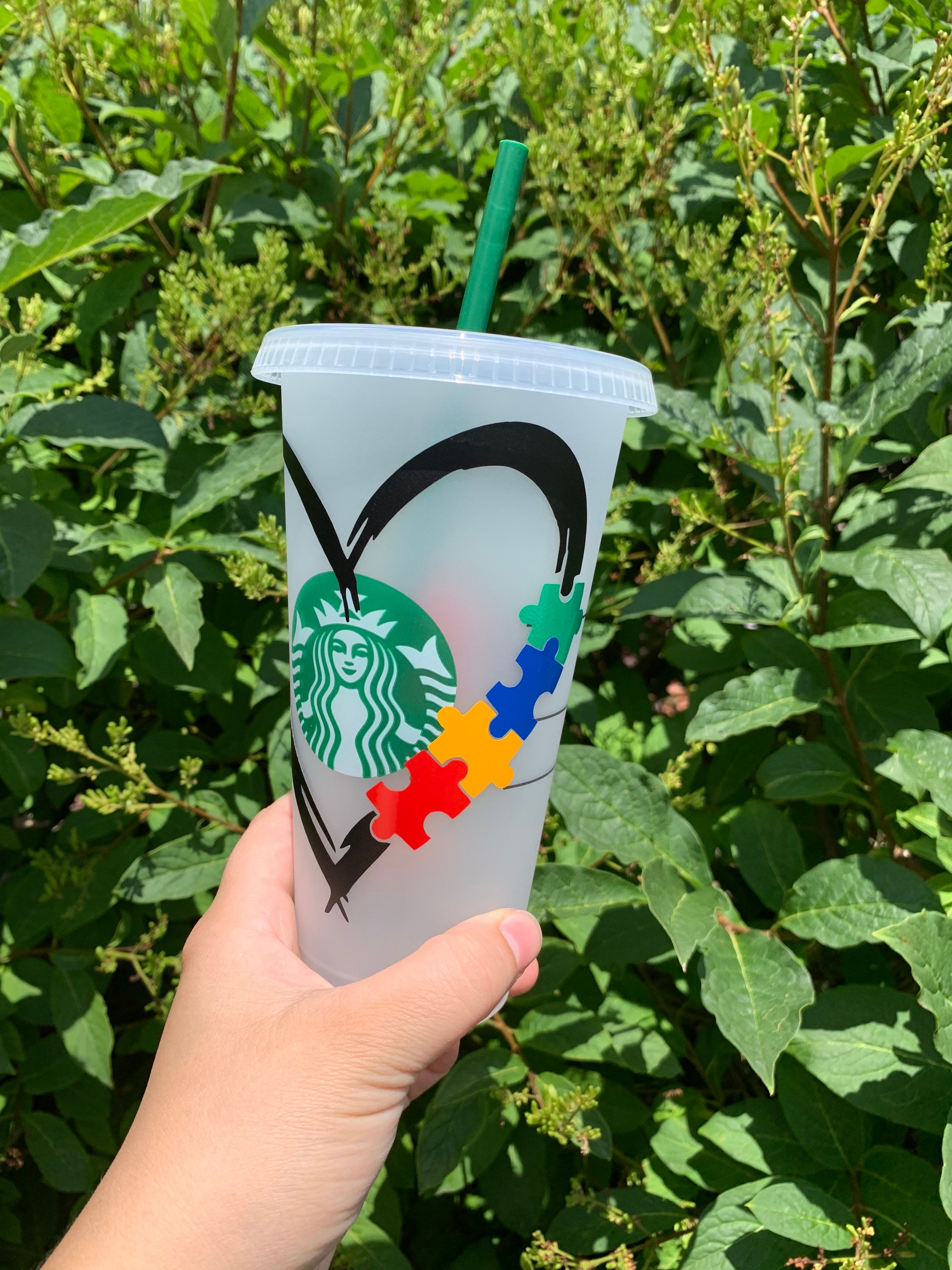 Autism Awareness Starbucks Cup/personalized Starbucks Cold Cup/gift for